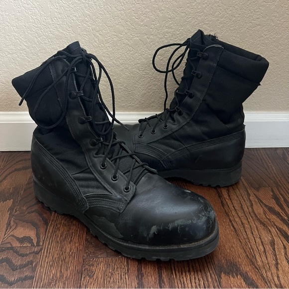 Belleville Steel Toe Hot Weather Combat Boots Men Sz 10.5 R Black 220 TRP ST, - Picture 3 of 16